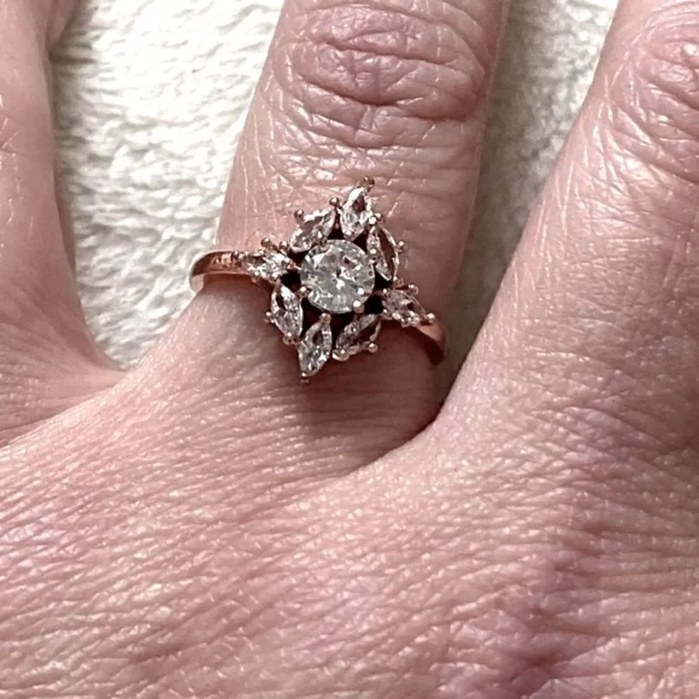 The Elizabeth gold filled white sapphire ring 6 - Picture 8 of 14